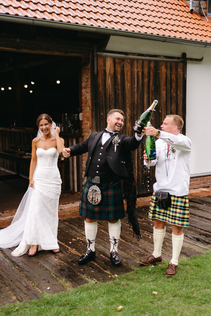 stříkání champagne