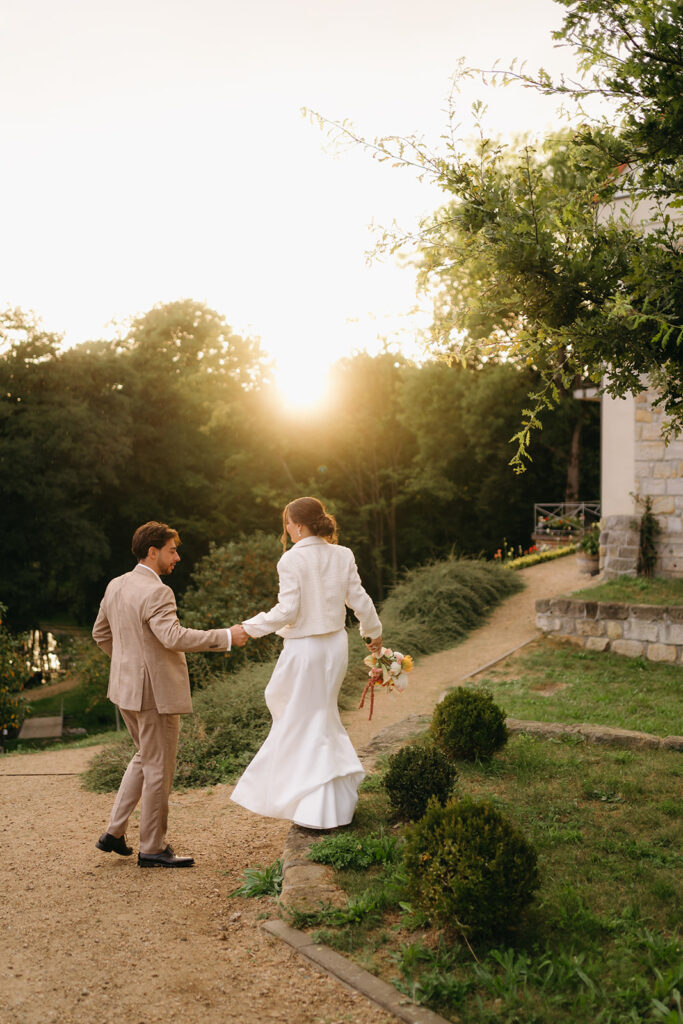 svatební focení při západu slunce Tvrz Krassa