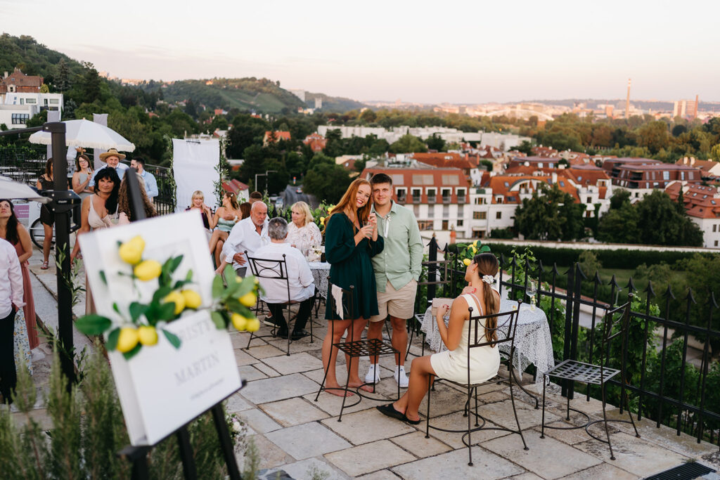 Svatba na Vinice Svaté Kláry Prahy